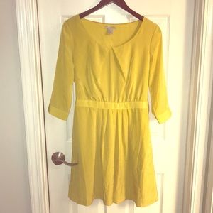 HM - Canary yellow 3/4 sleeve dress!